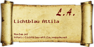 Lichtblau Attila névjegykártya