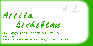 attila lichtblau business card